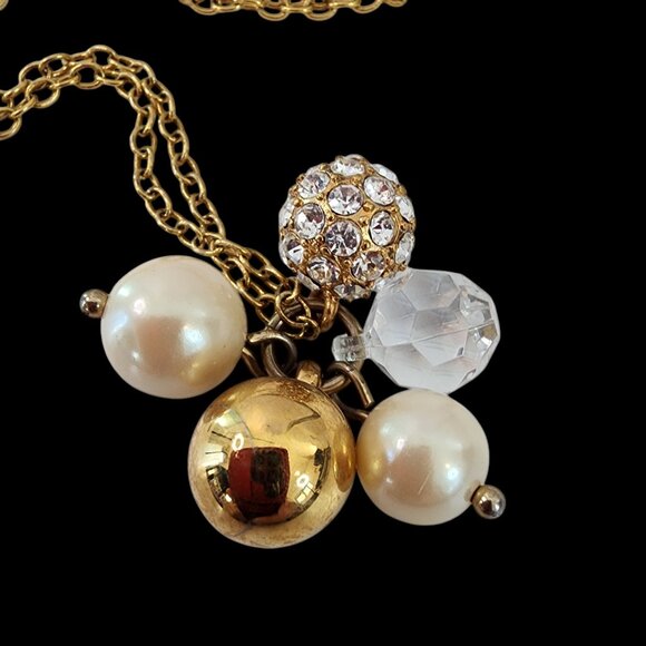 J. Crew long necklace bauble bar pendants pendant necklace gold tone - Picture 7 of 15